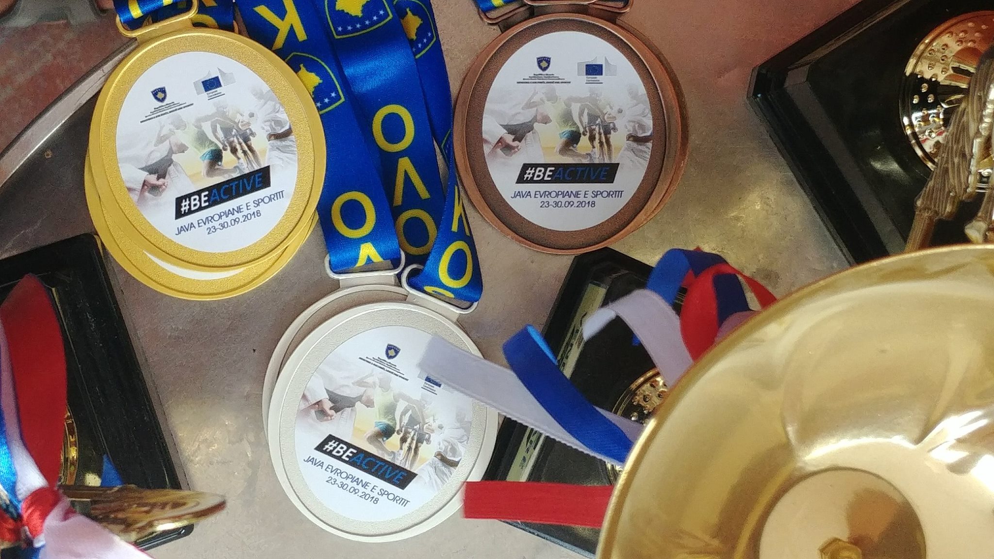 Ciklizem: Ceremonia e ndarjes se shperblimeve ne diten e dyte te Javes Evropiane te Sportit